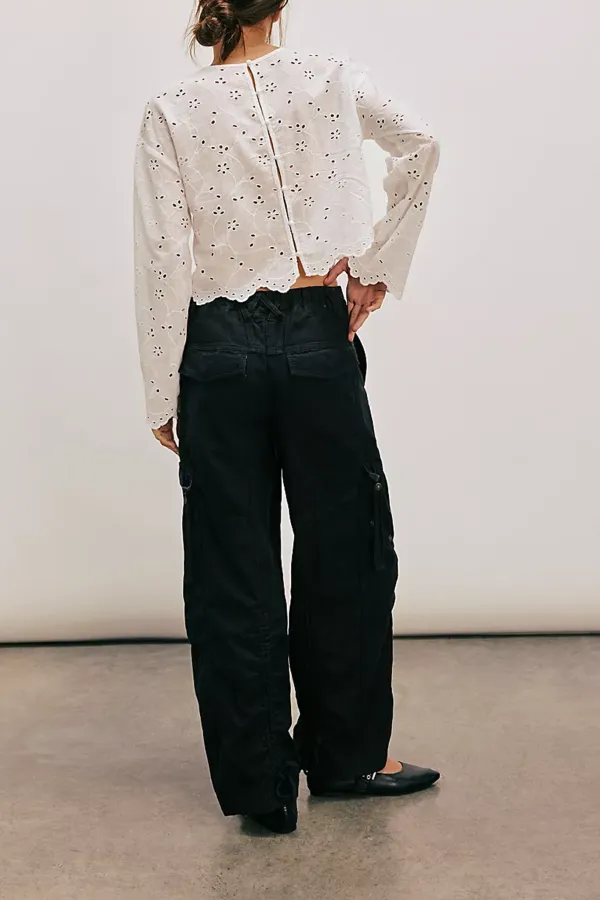 Cargo Pocket Wide Leg Pants