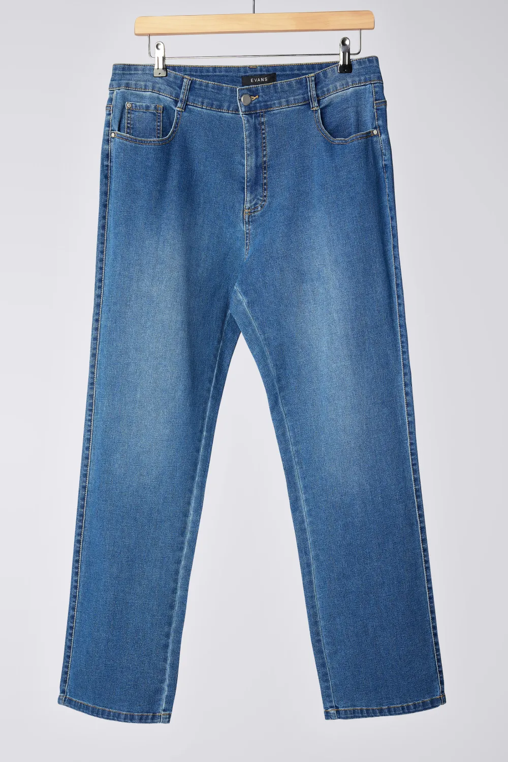 EVANS Curve Black Straight Leg Jeans