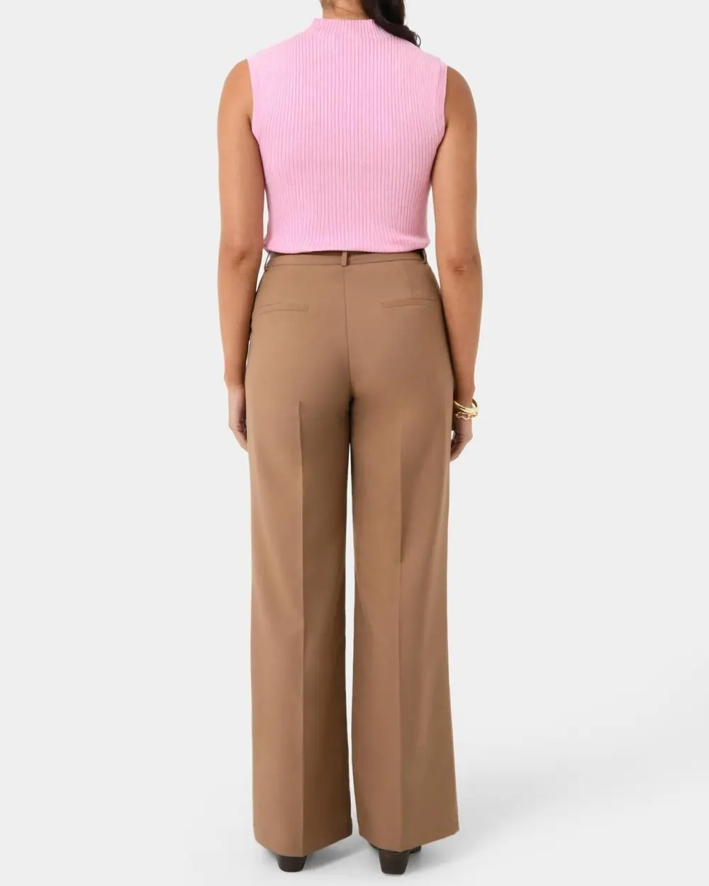 Ribbed Knit Texture Mock Neck Knit