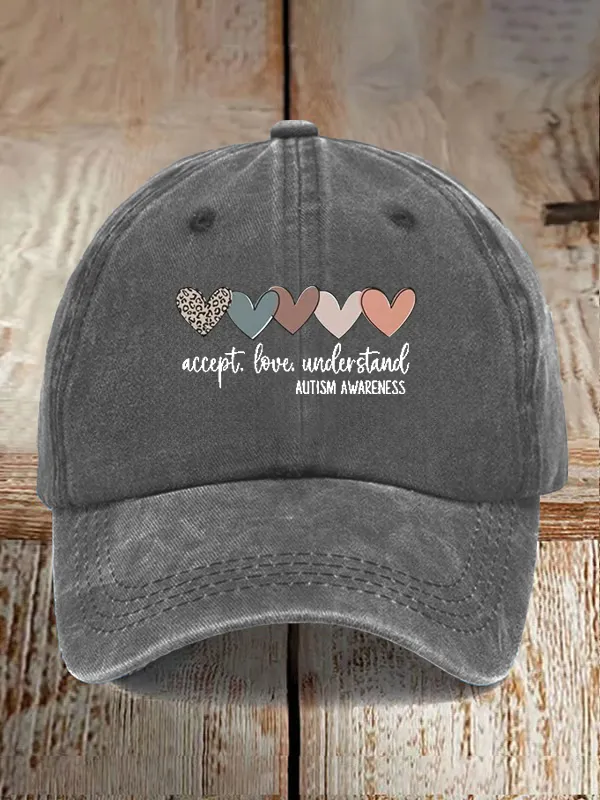 Unisex Autism Awareness Print Baseball Cap