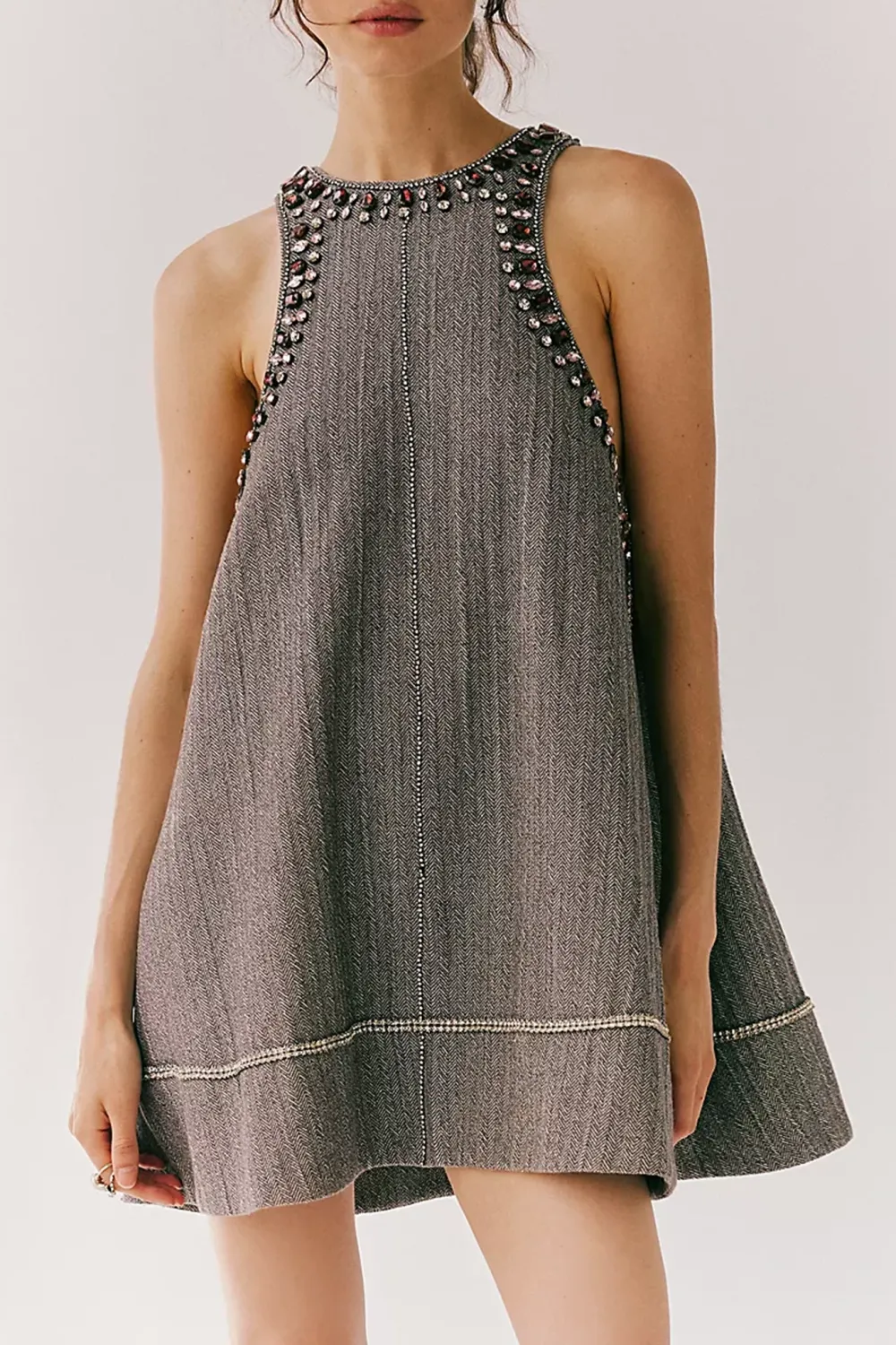 Sleeveless Knit Shift Mini Dress