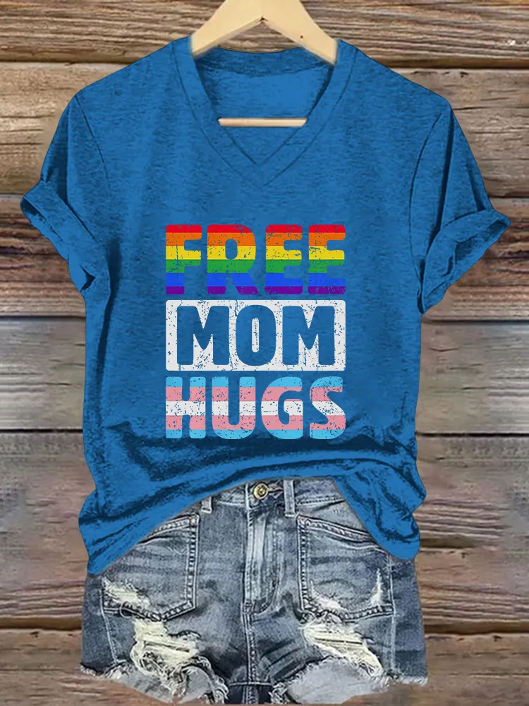 Women'S Gay Day Free Mom Hugs T-Shirt