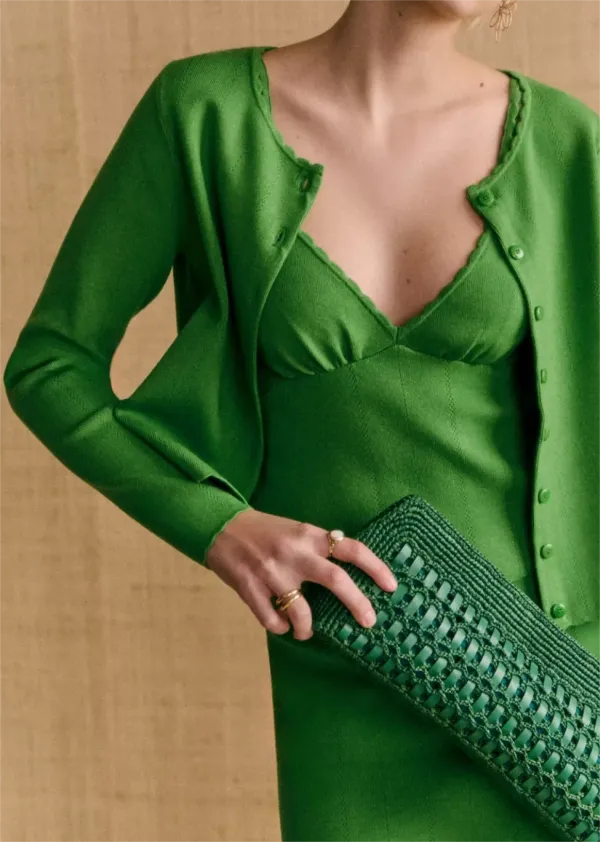 Long - Sleeve Green Knit Set