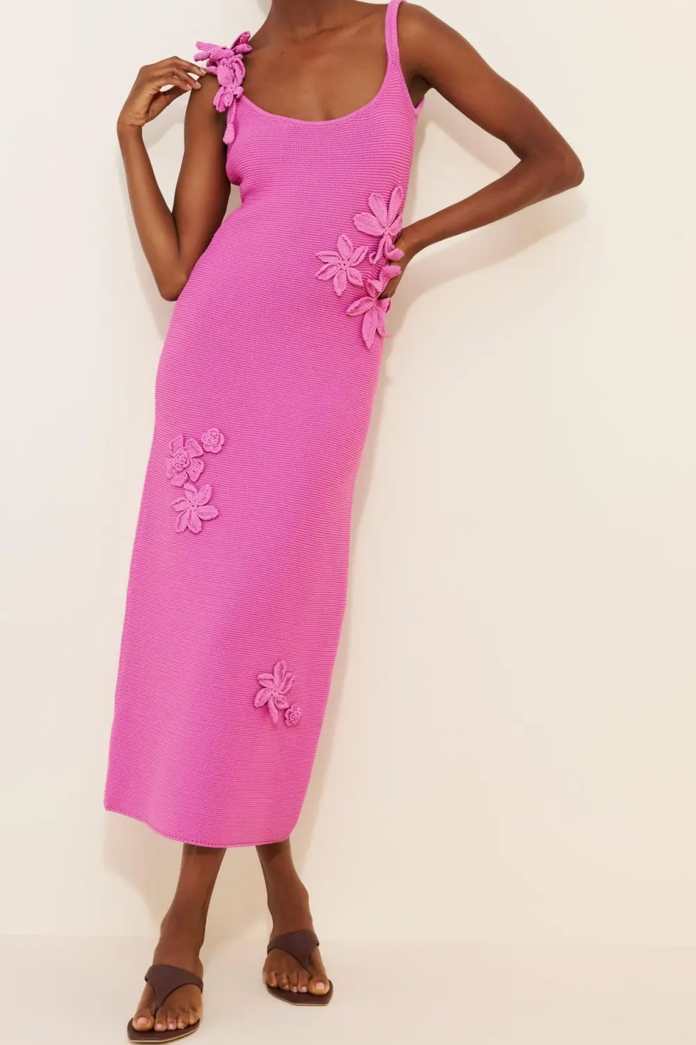 Allegra Floral Knit Midi Dress