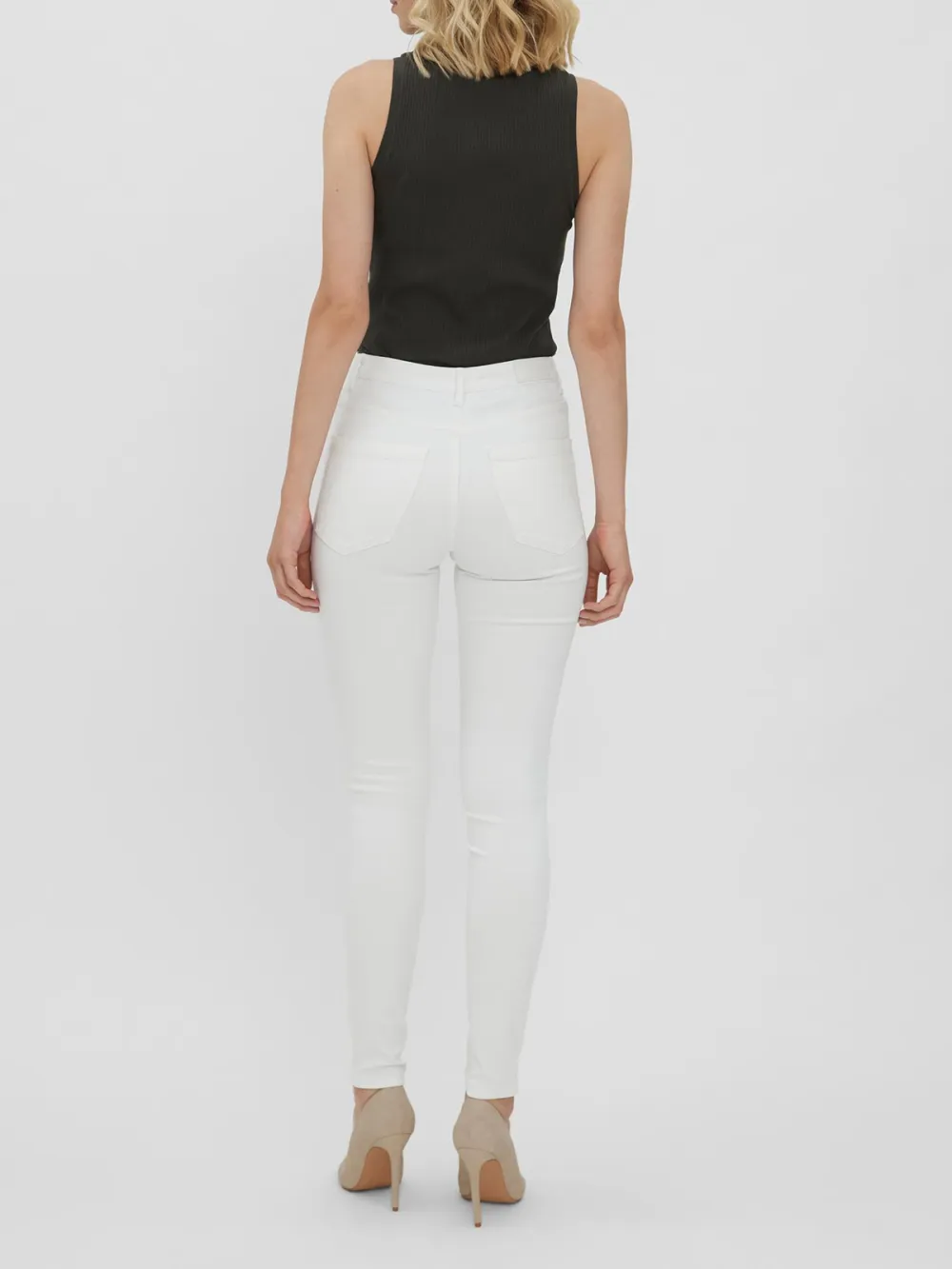 Skinny Mid-Waist Casual Style Jeans