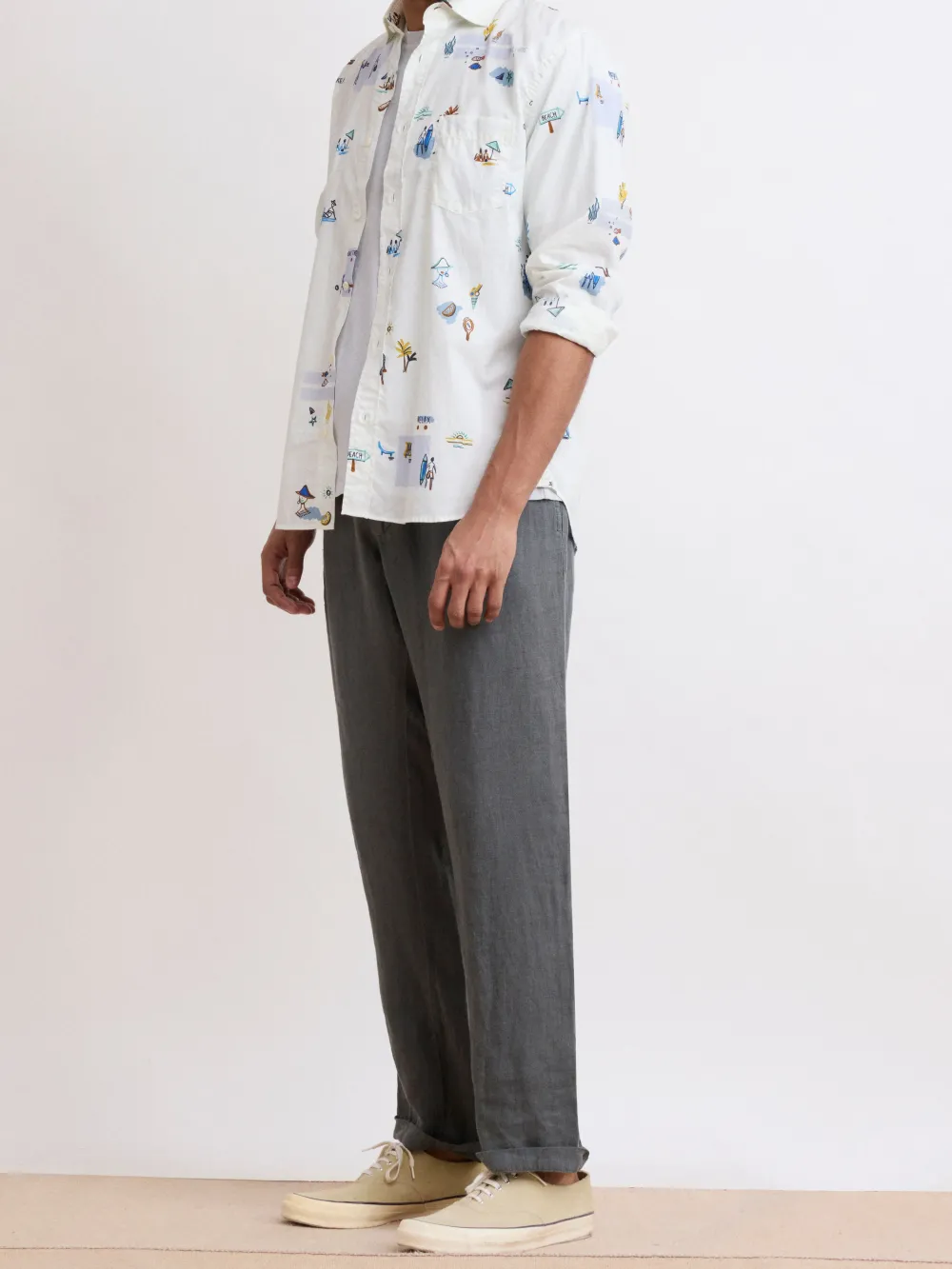 Casual Style Men's Green Eucalyptus Linen Pants