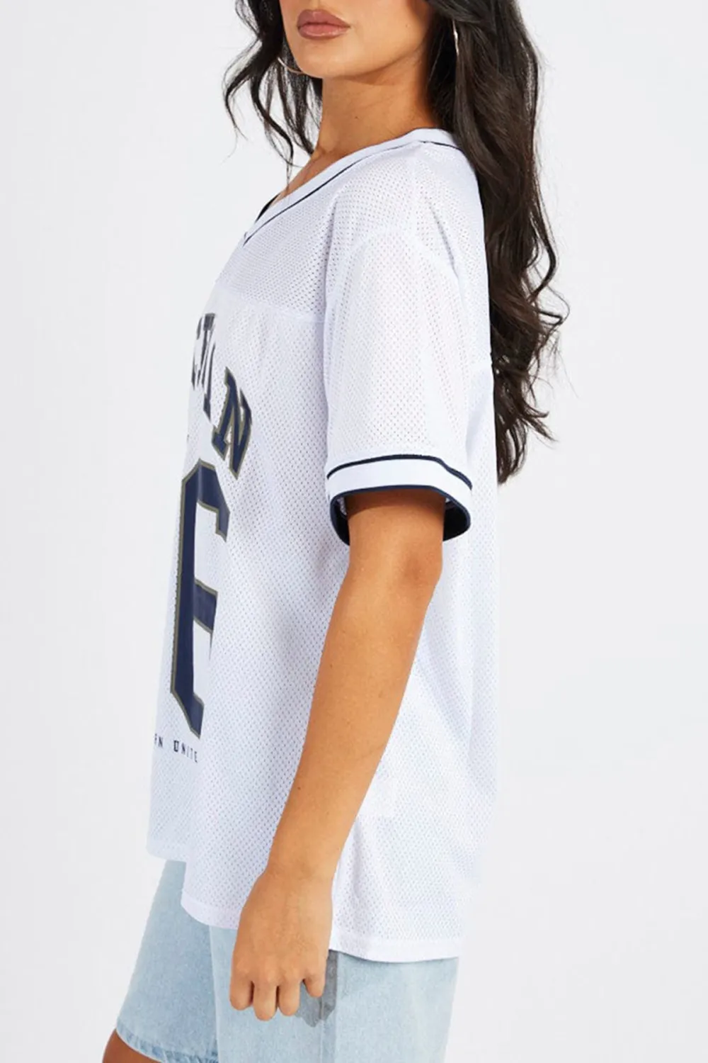 White Sports Tee Short Sleeve