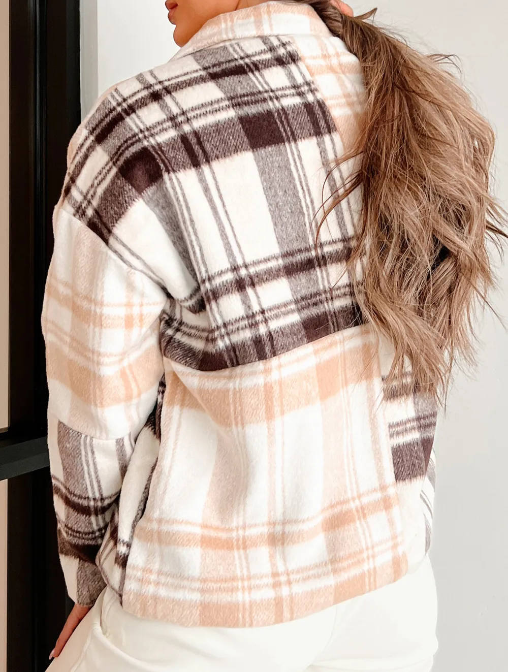 Harvest Mixed Plaid Oversized Jacket