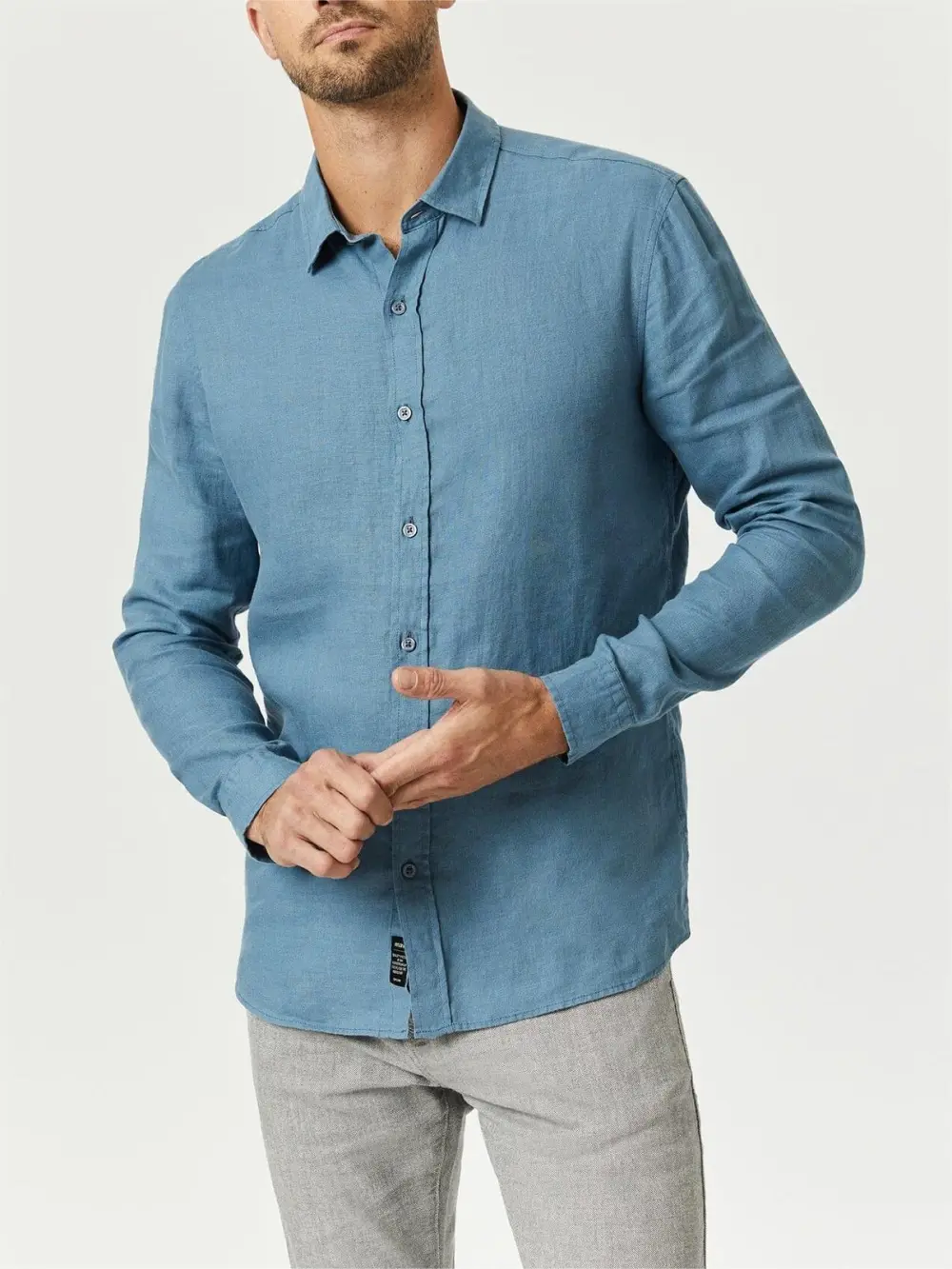 Light Blue Denim - Style Men's Shirt