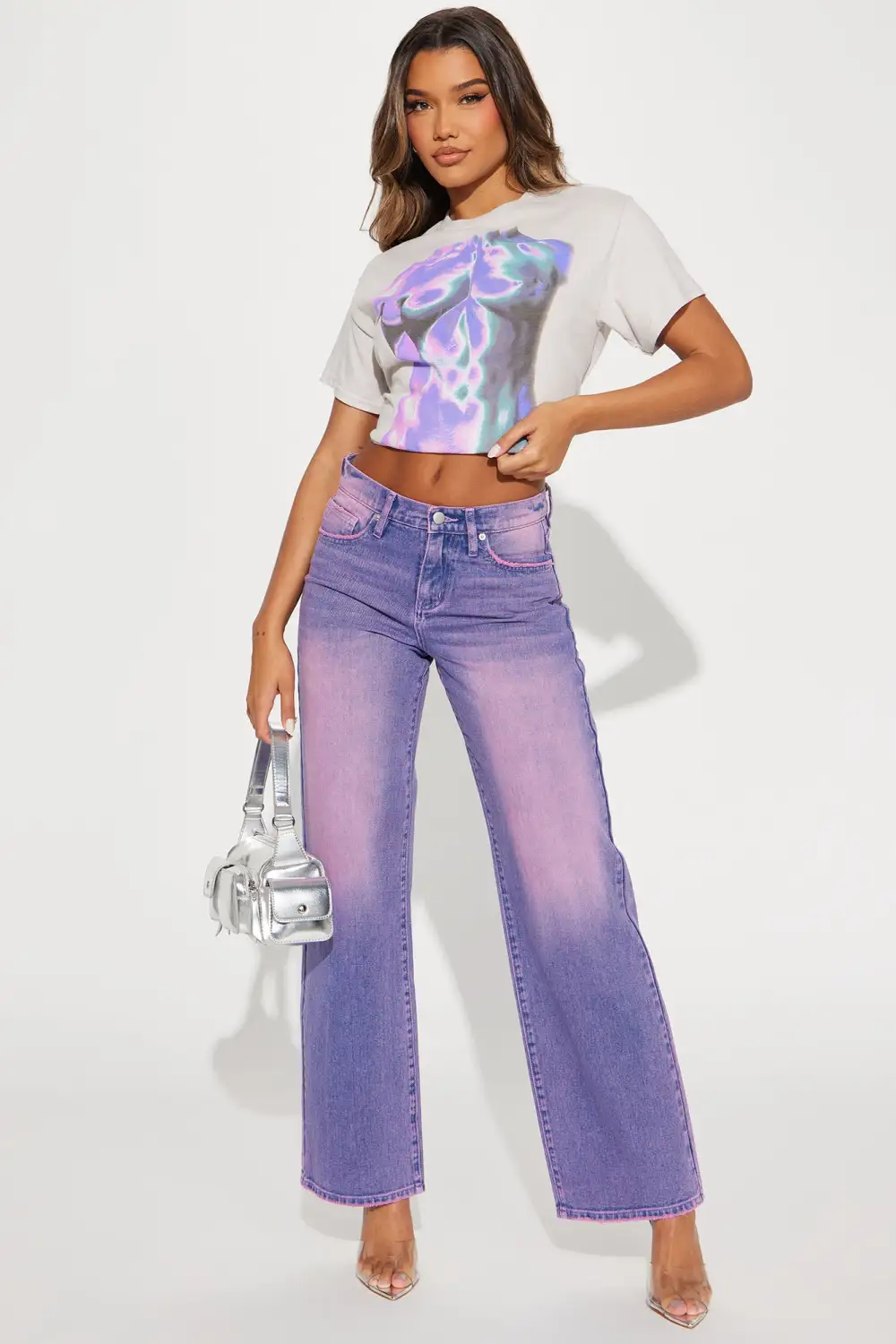 Sculpted Graphic Tee - Grey