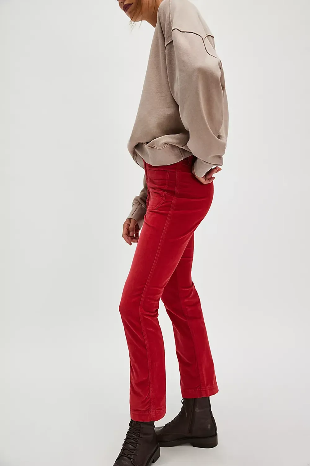 Mid Rise Straight Jeans