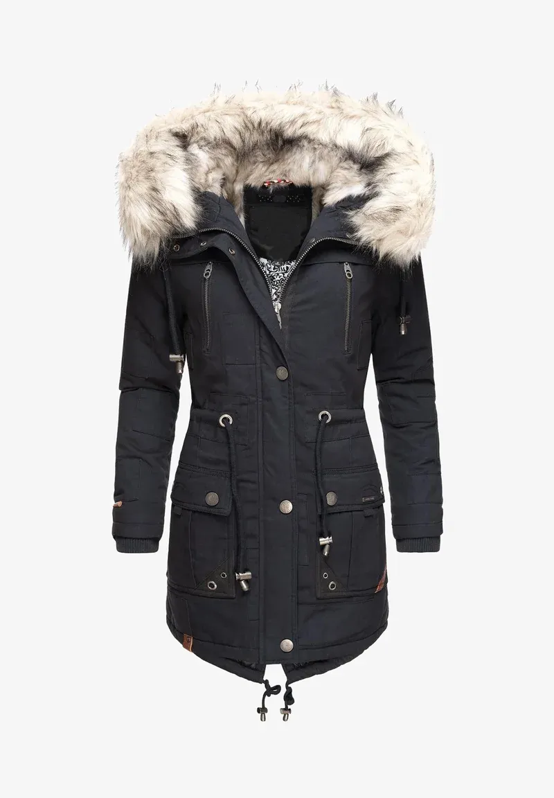 Women‘s Fashion Red Parka Coat