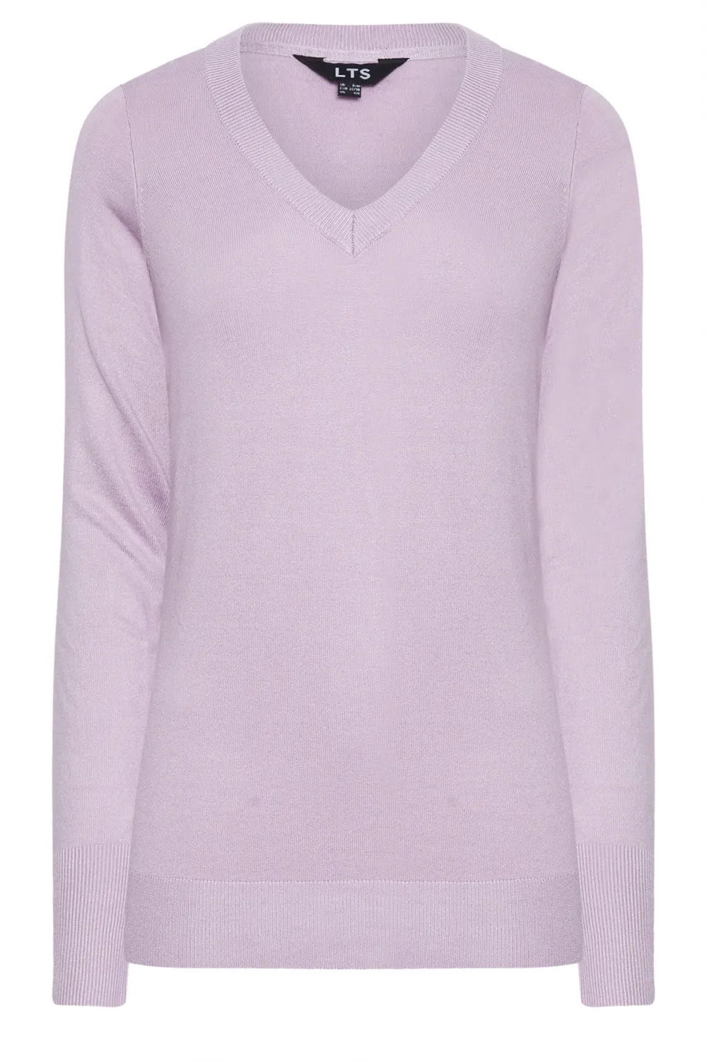 LTS Tall Lilac Purple V-Neck Jumper