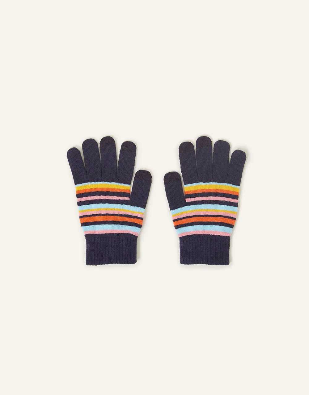Stripe Stretch Touch Gloves