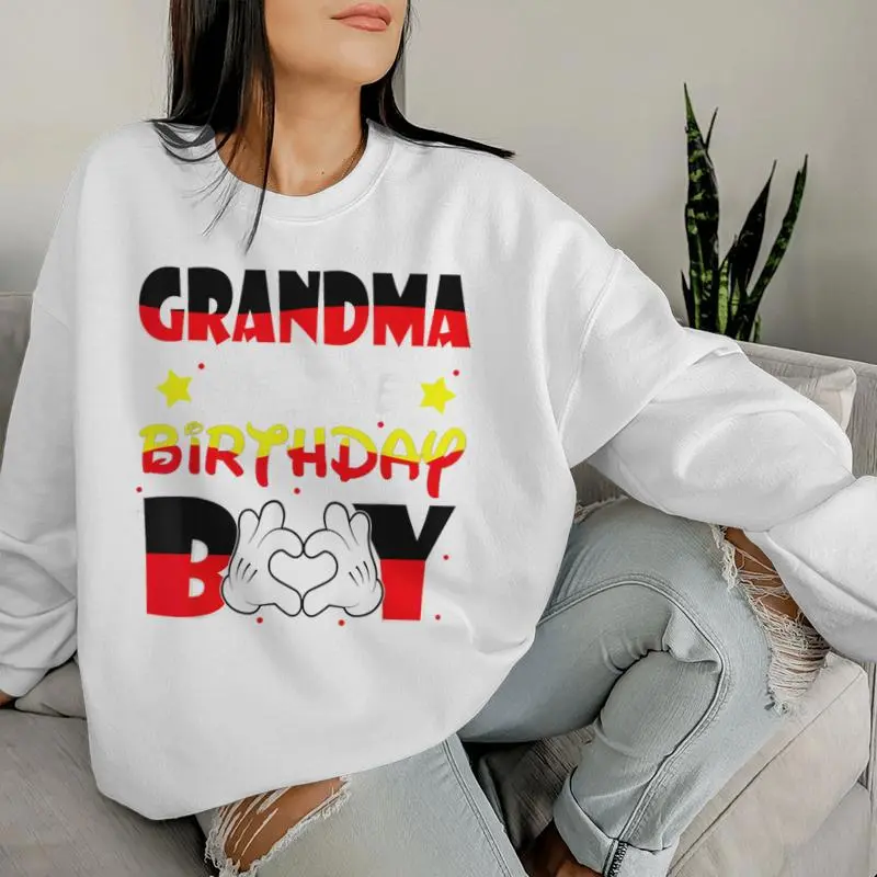 Grandma Of The Birthday Boy Matching Grandson Family Women Sweatshirt