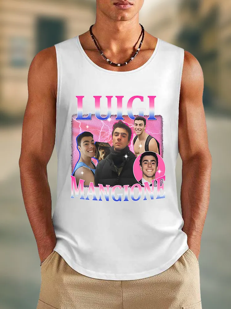 Men'S I Love Italian Boys Abolish The Death Penalty Round Neck Cotton Vest