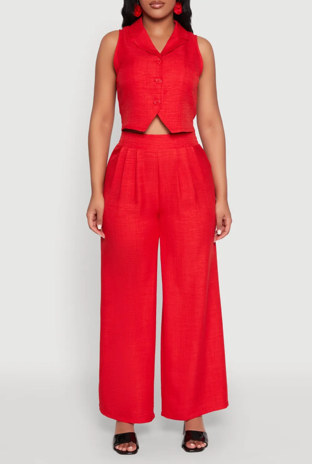 Flip Collar Vest Jacket