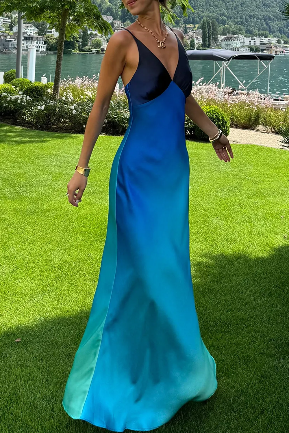 Luxury Silk Banquet Long Dress