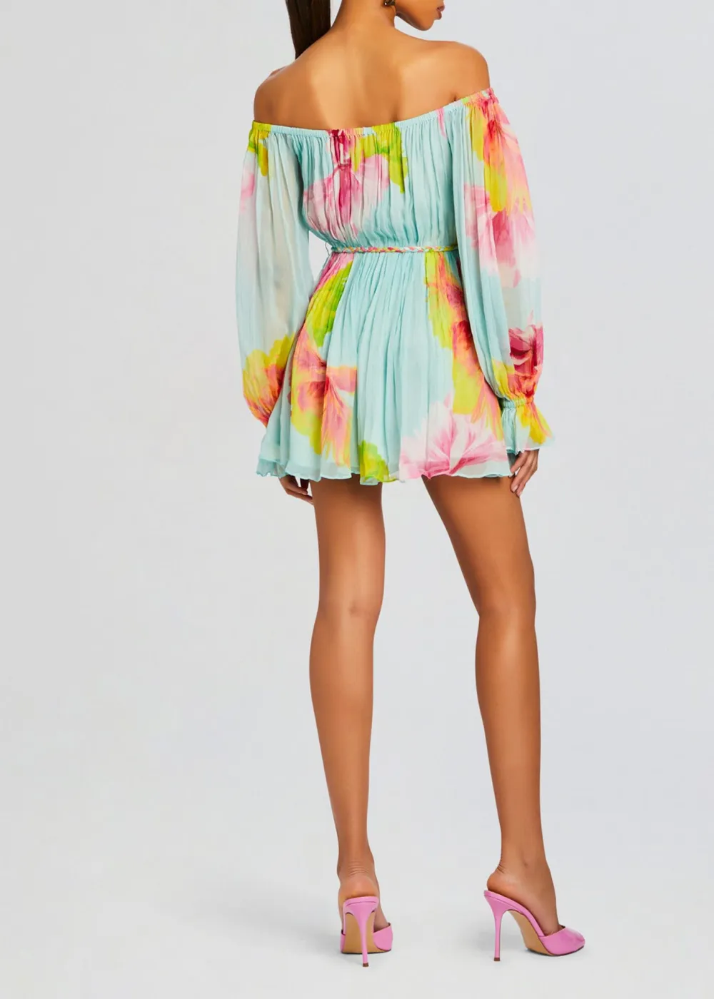 Off The Shoule Colorful Romper