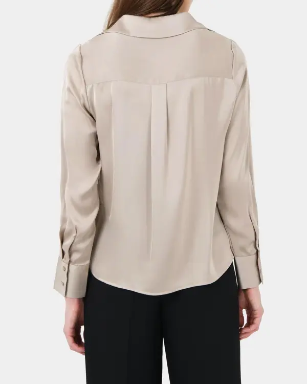 V-neck Satin Blouse