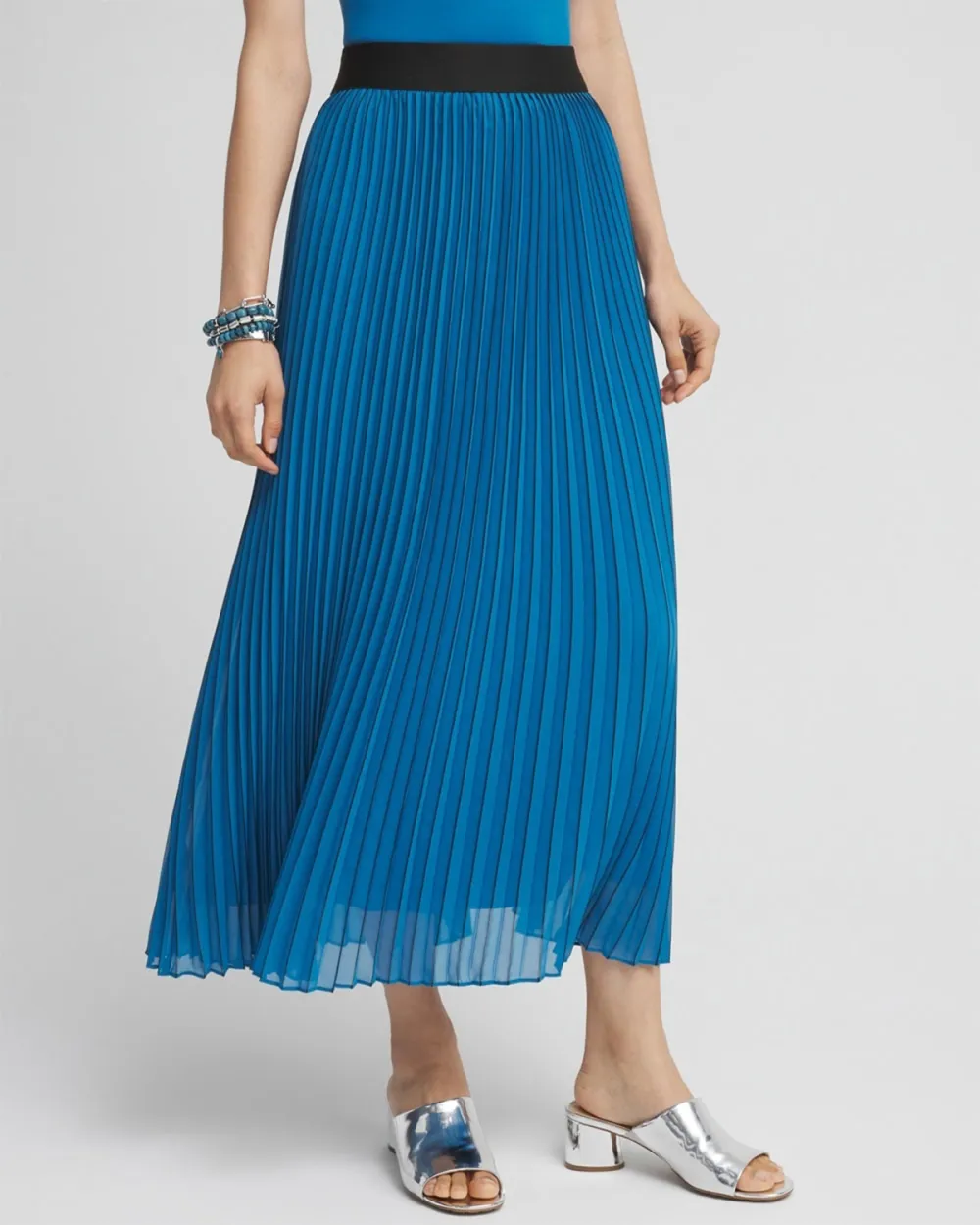 Pleated Midi Skirt