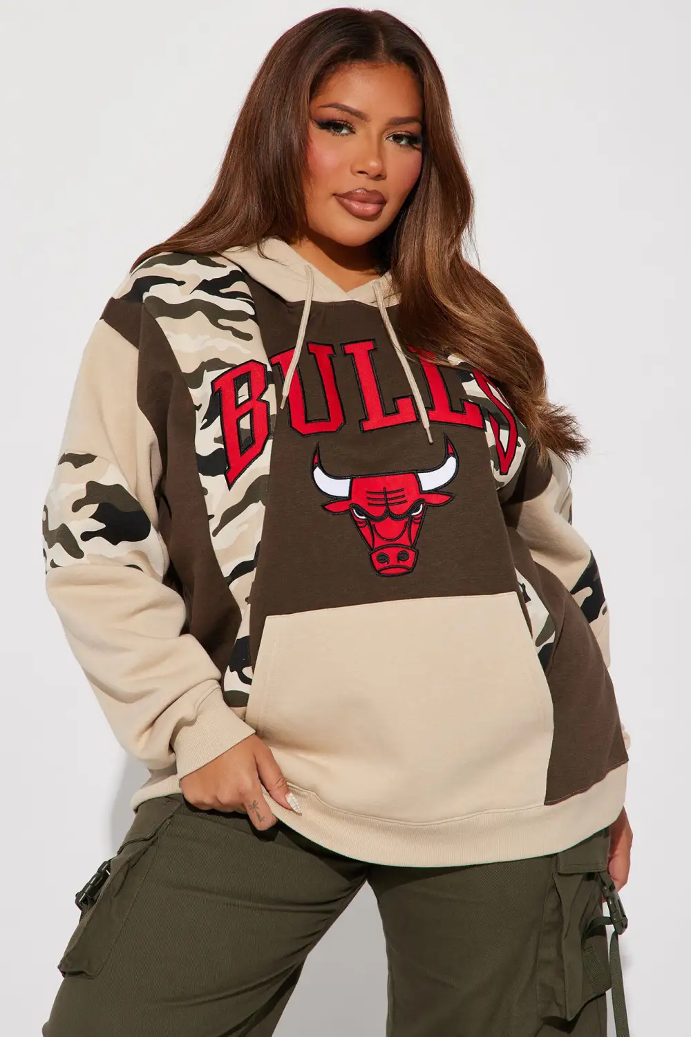 Bulls Camo Hoodie - Brown/combo
