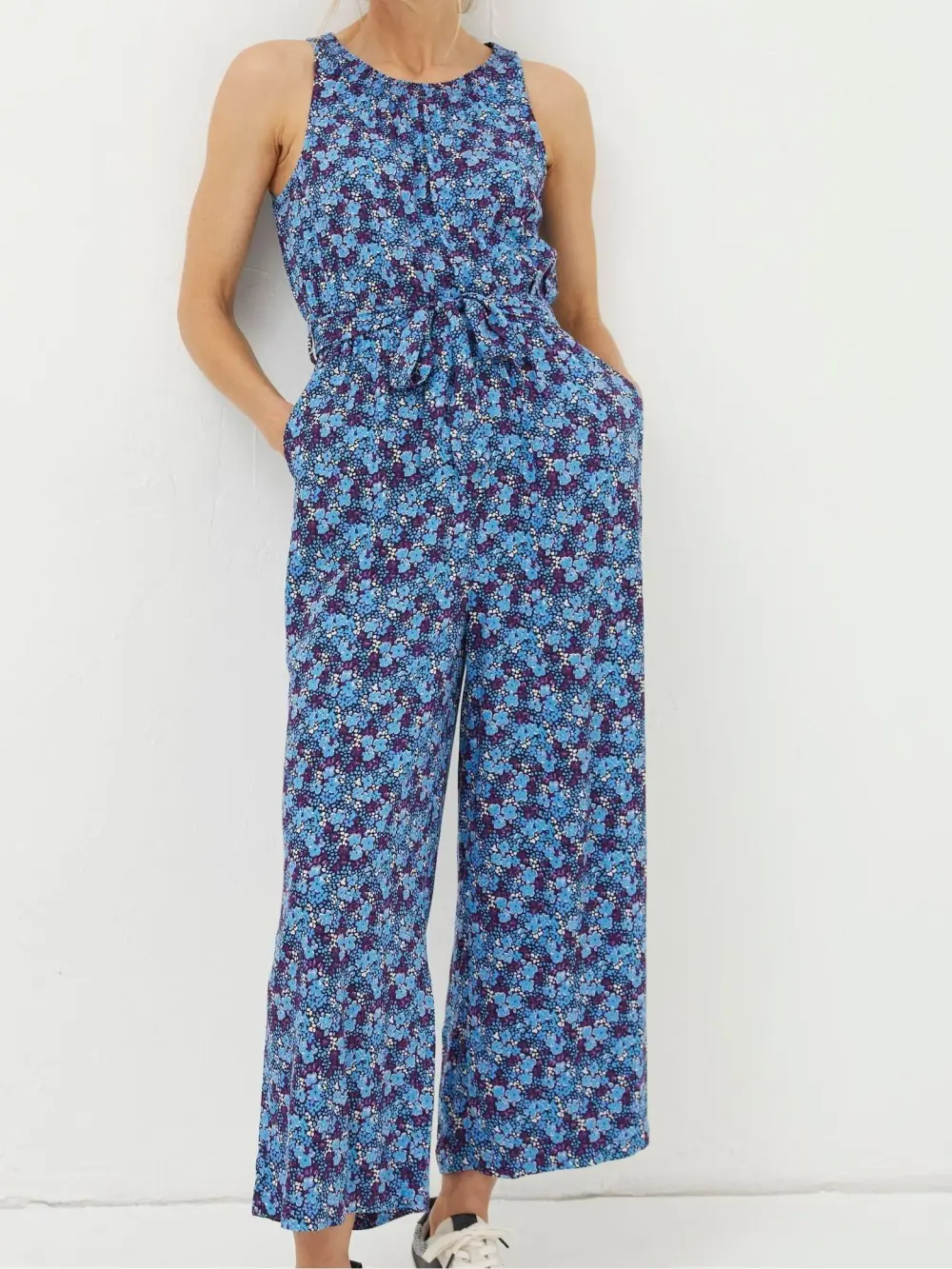 Purple Ink Floral Jumpsuit