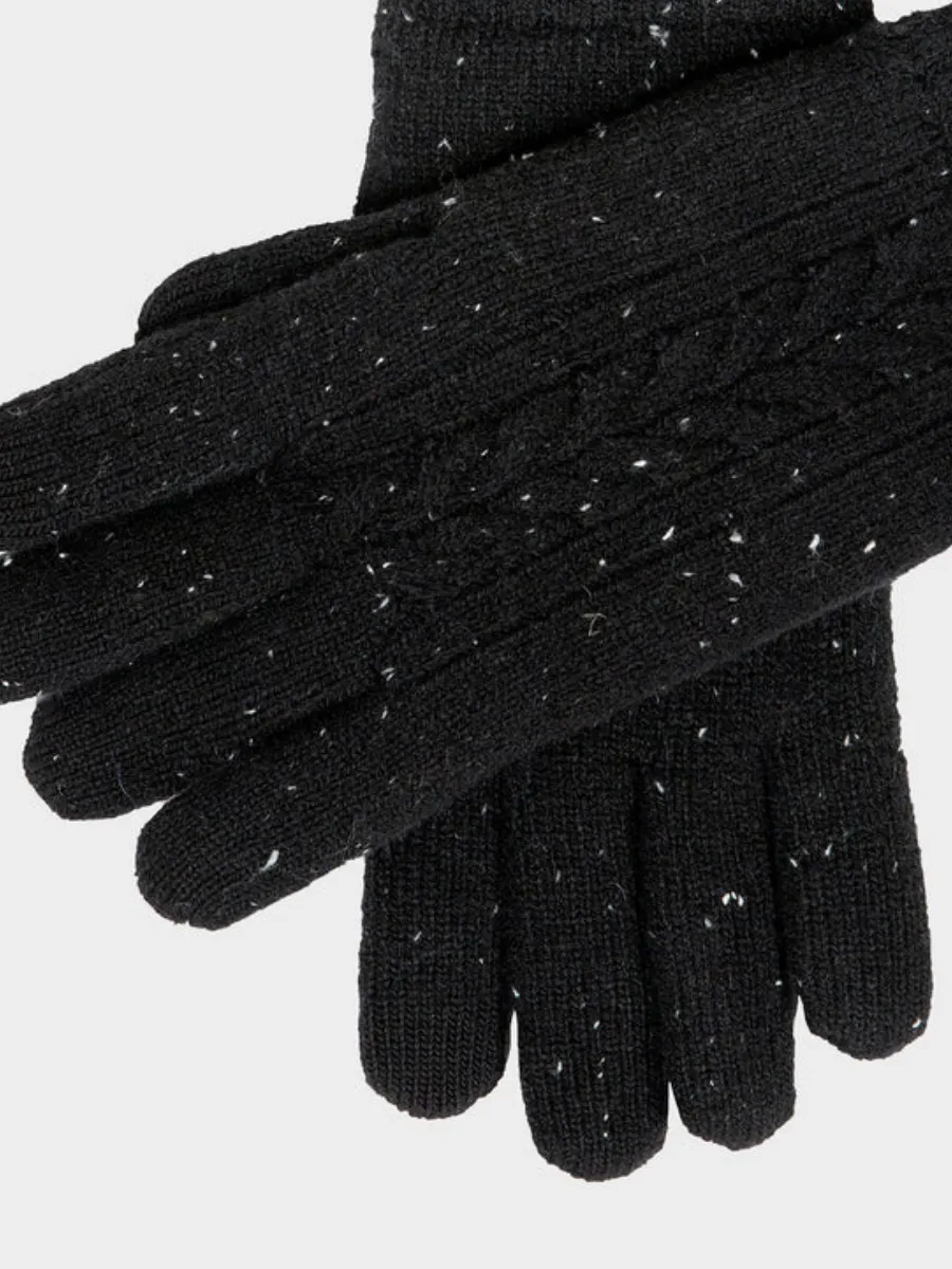 BLACK SPECKLED KNIT GLOVES​