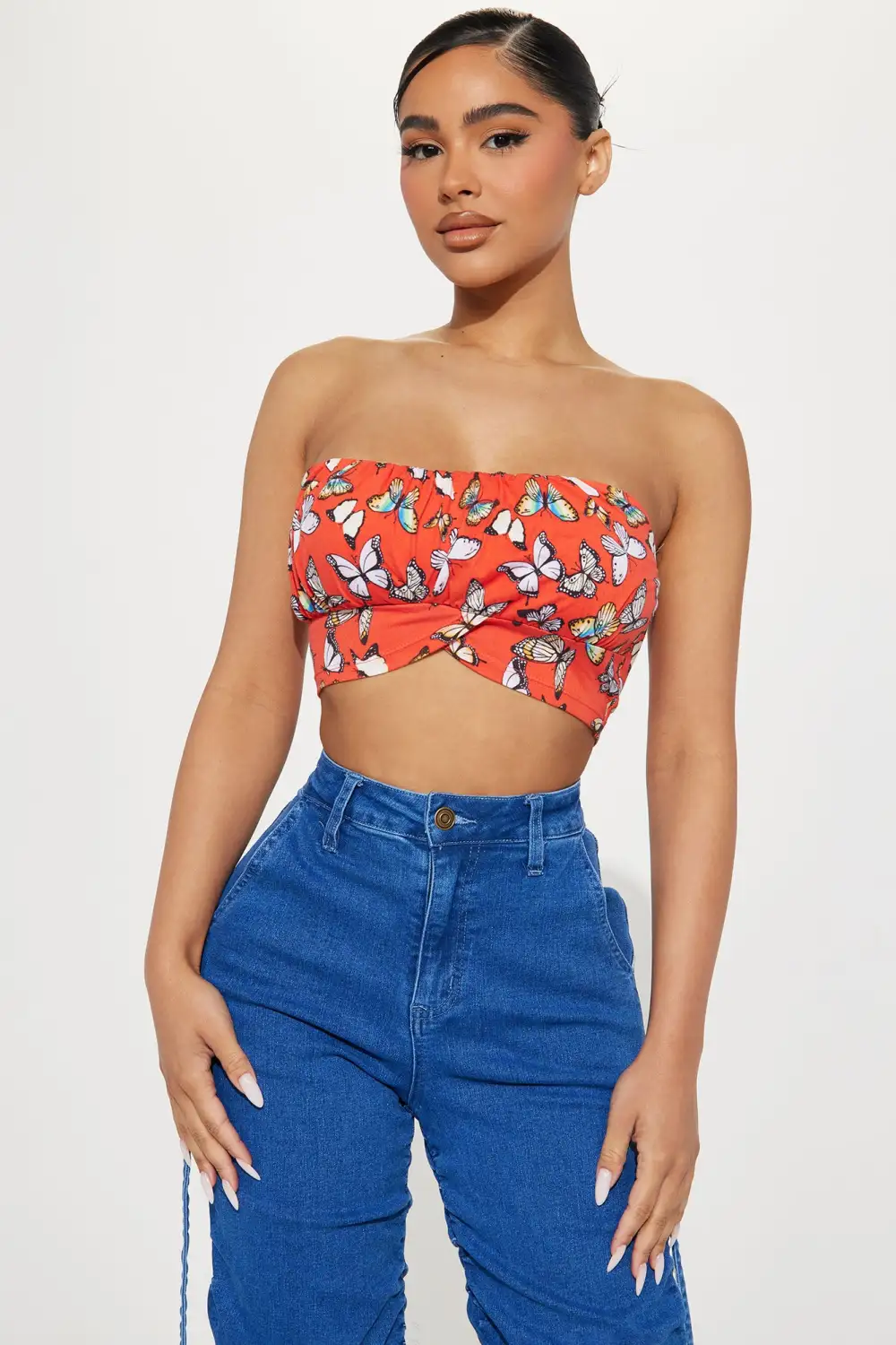 Get Away With Me Tube Top - Red/combo
