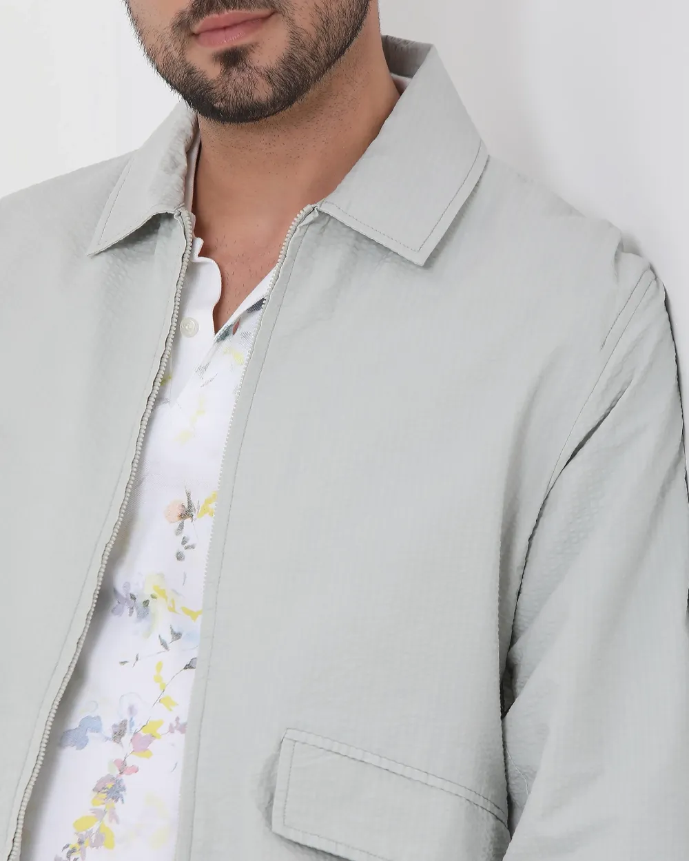 Versatile Comfortable Slim-Fit Beige Cotton Jacket