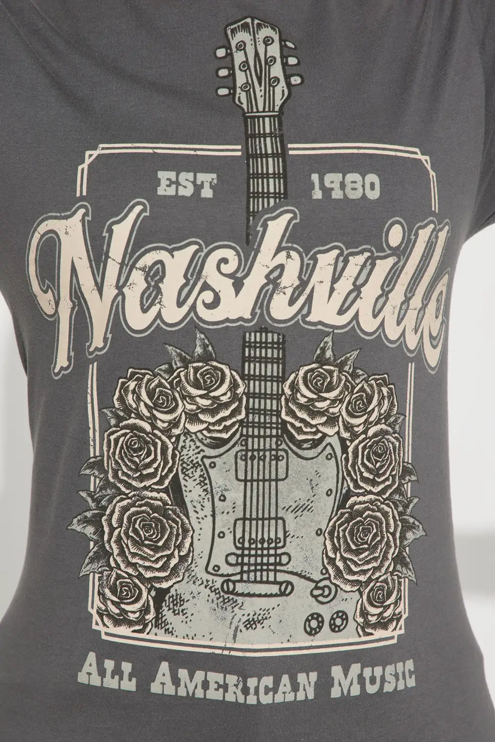 All American Music Nashville Tee - Charcoal