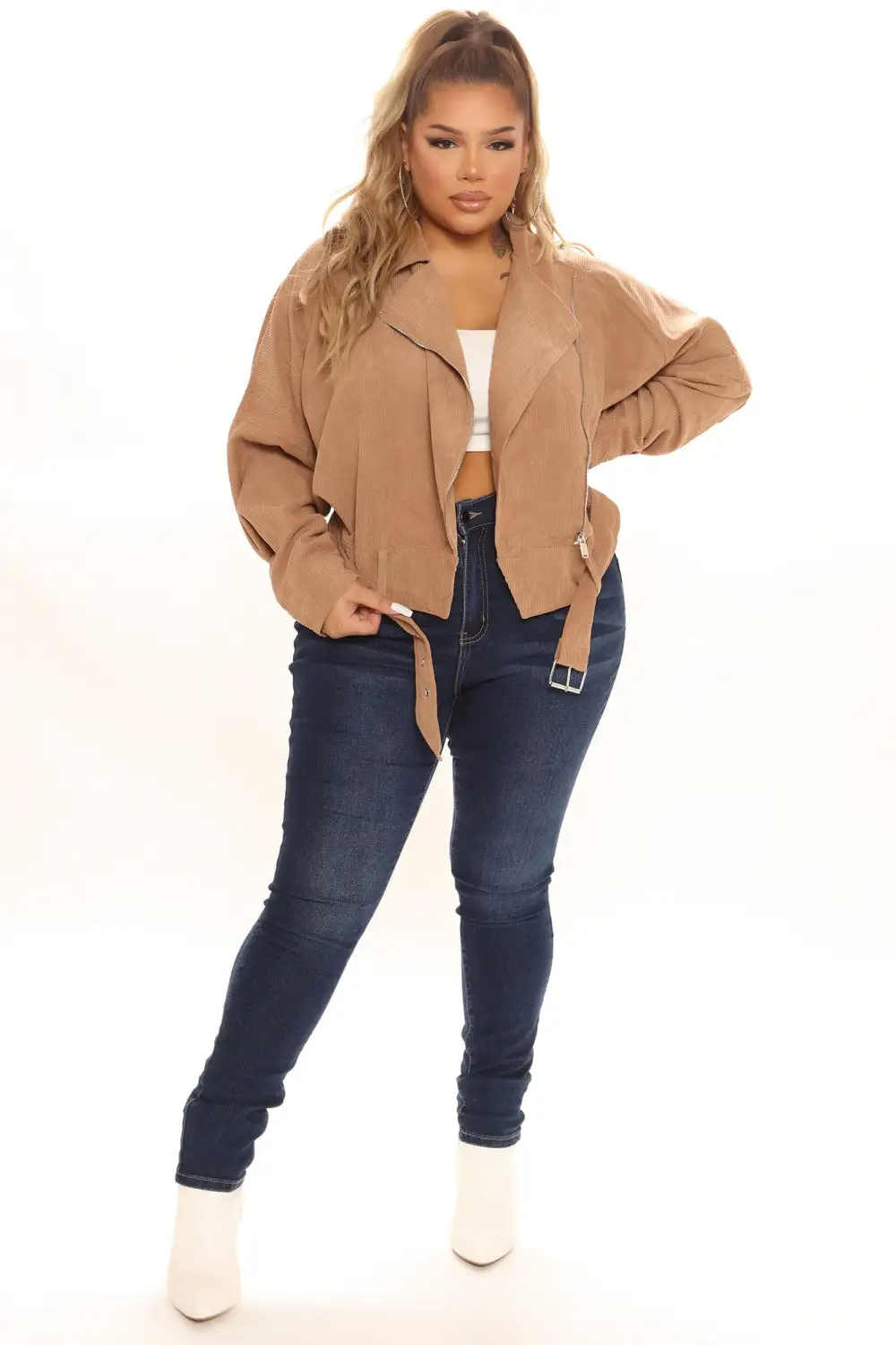 Keep It Together Moto Jacket - Camel