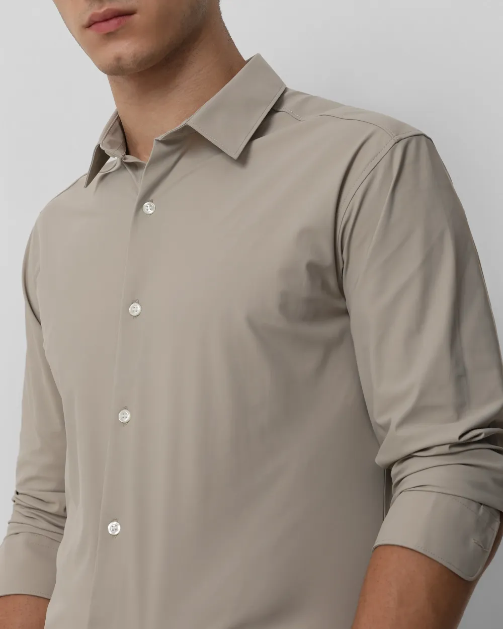 Leisure Soft And Comfortable Slim-Fit Stone Shirt