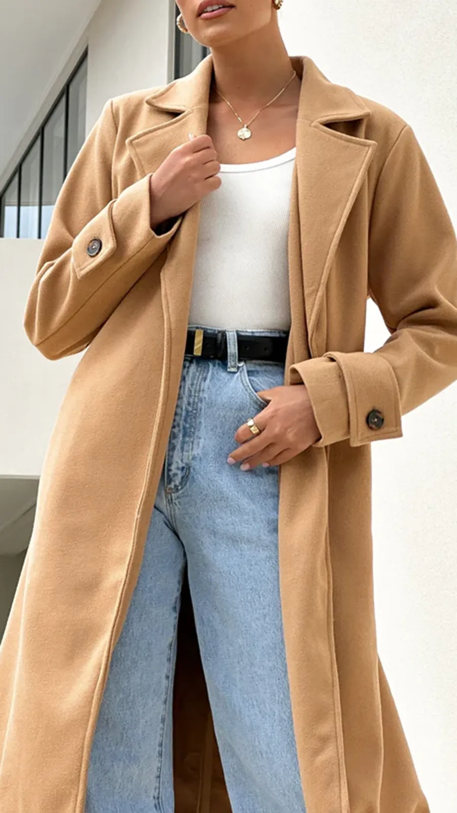 Padded Casual Long Jacket