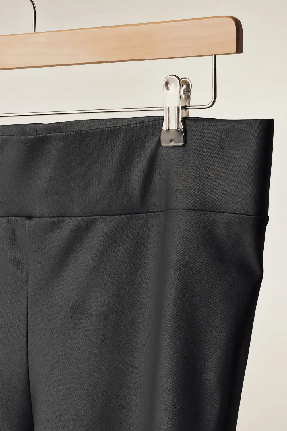 EVANS Curve Black Faux Leather Leggings