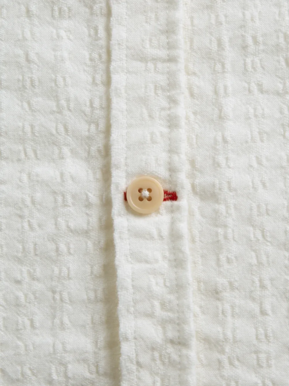 Long Sleeve Casual Style Cream Cotton Shirt