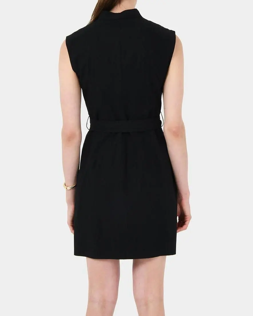 Mandarin Collar Utility Tie Dress