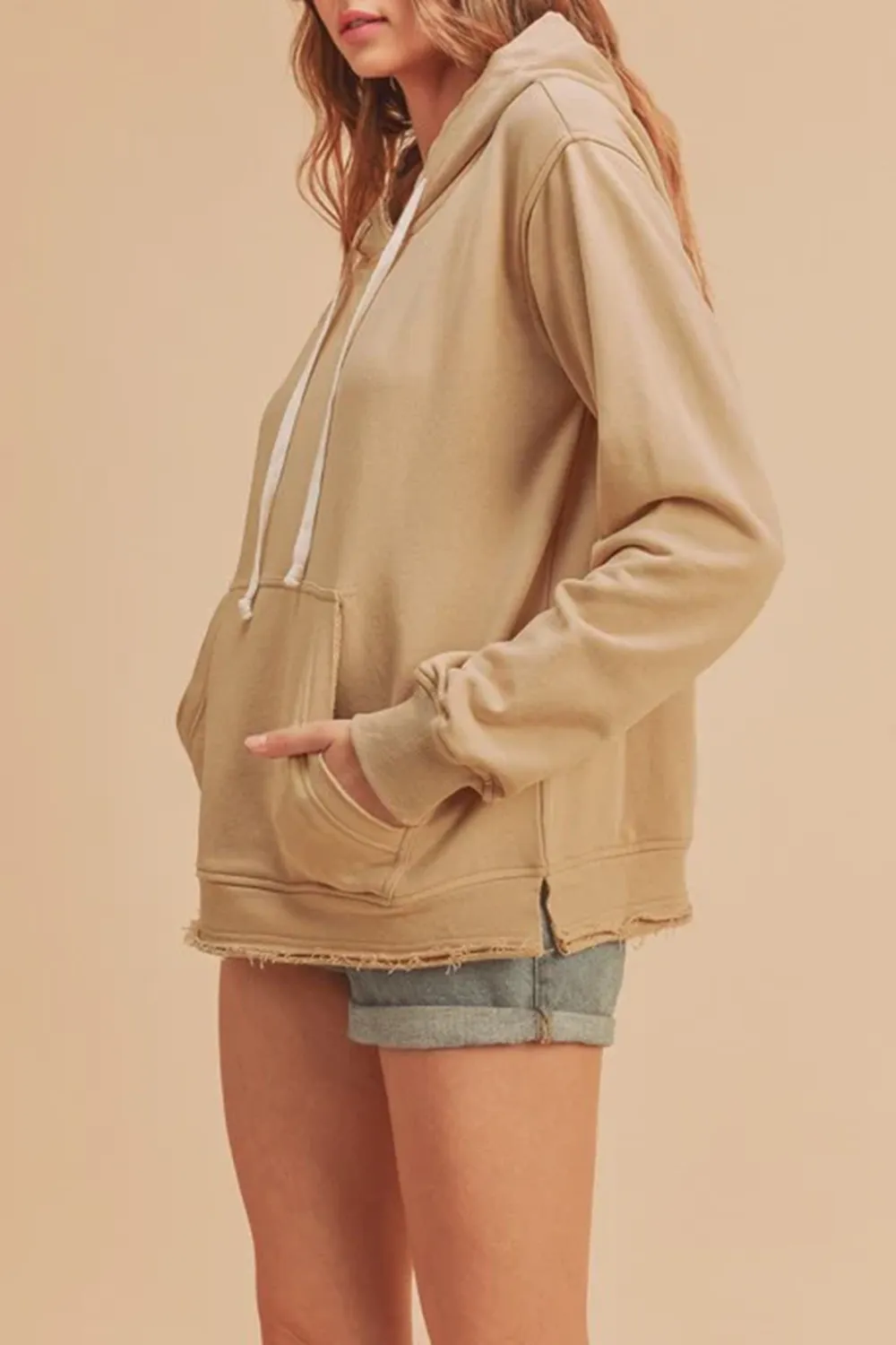 Oatmeal Retro Versatile Slimming  Hoodie