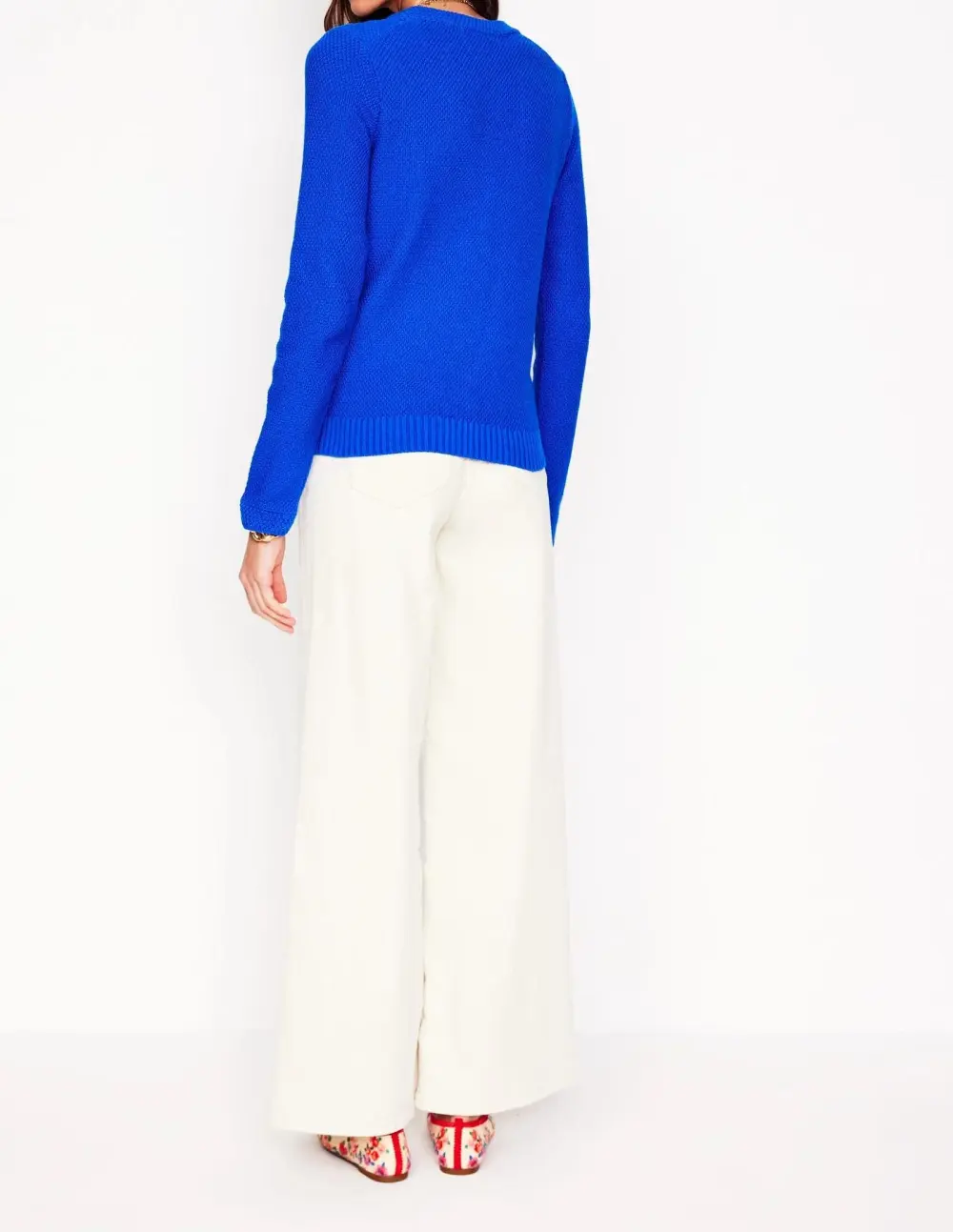 Gallery Blue Trim Cardigan