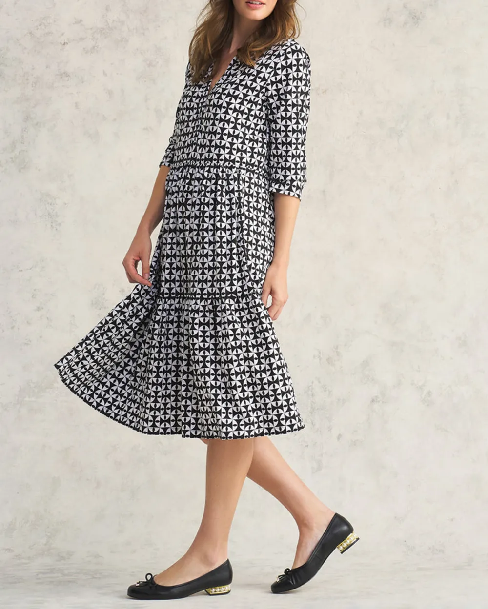 High Twist Jersey Tier Dress