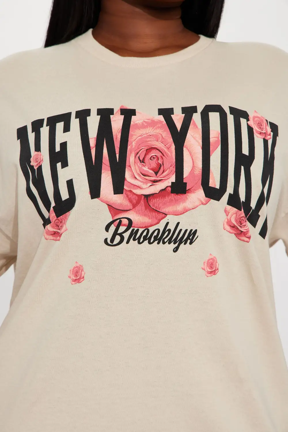 Living For New York Graphic Tee - Taupe
