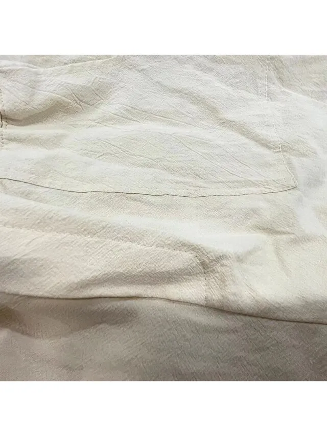 Women's Wide Leg Linen Pants Pants Trousers Full Length Cotton Faux Linen Side Pockets Wide Leg Fashion Casual Daily White Khaki S M