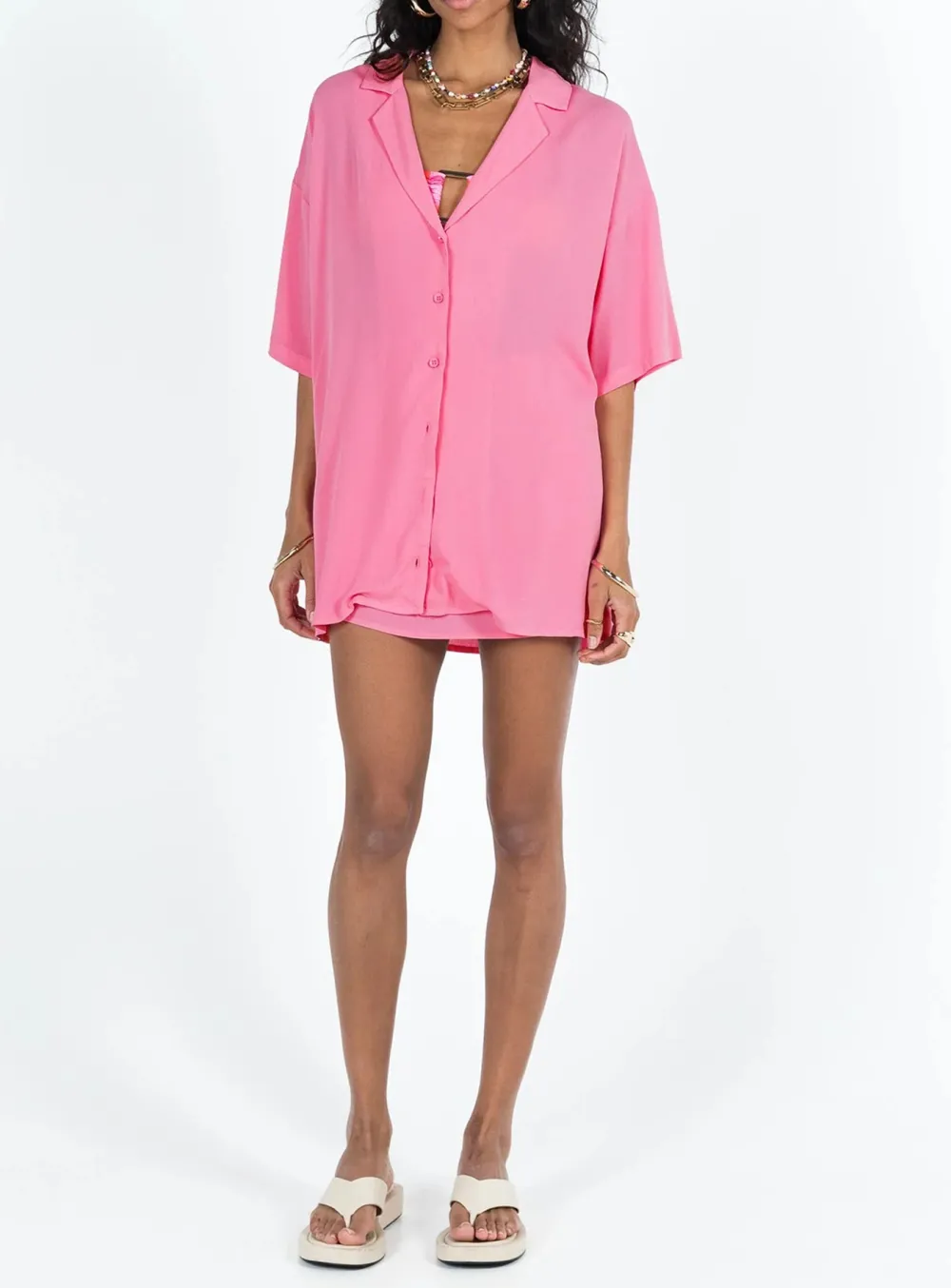 Colorful Abstract Print Short Sleeve Shirt