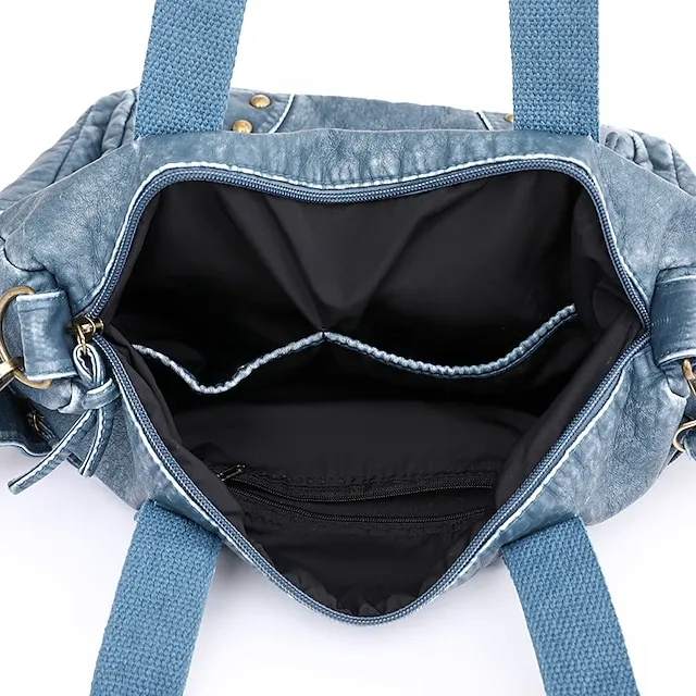 Women's Crossbody Bag Shoulder Bag Crossbody Bag Shoulder Bag PU Leather Outdoor Daily Zipper Lightweight Durable Solid Color Blue