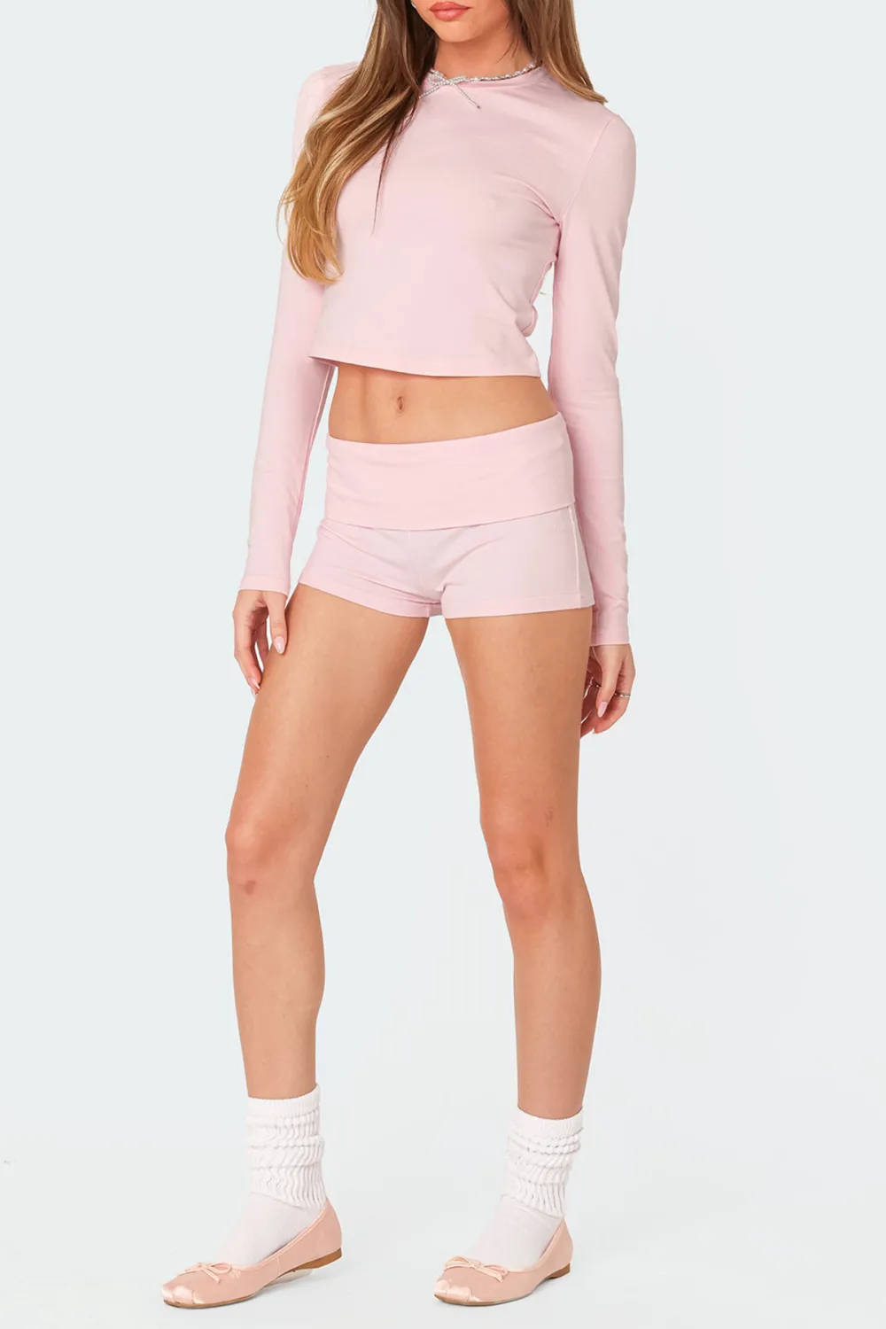 Black Fold Over Shorts