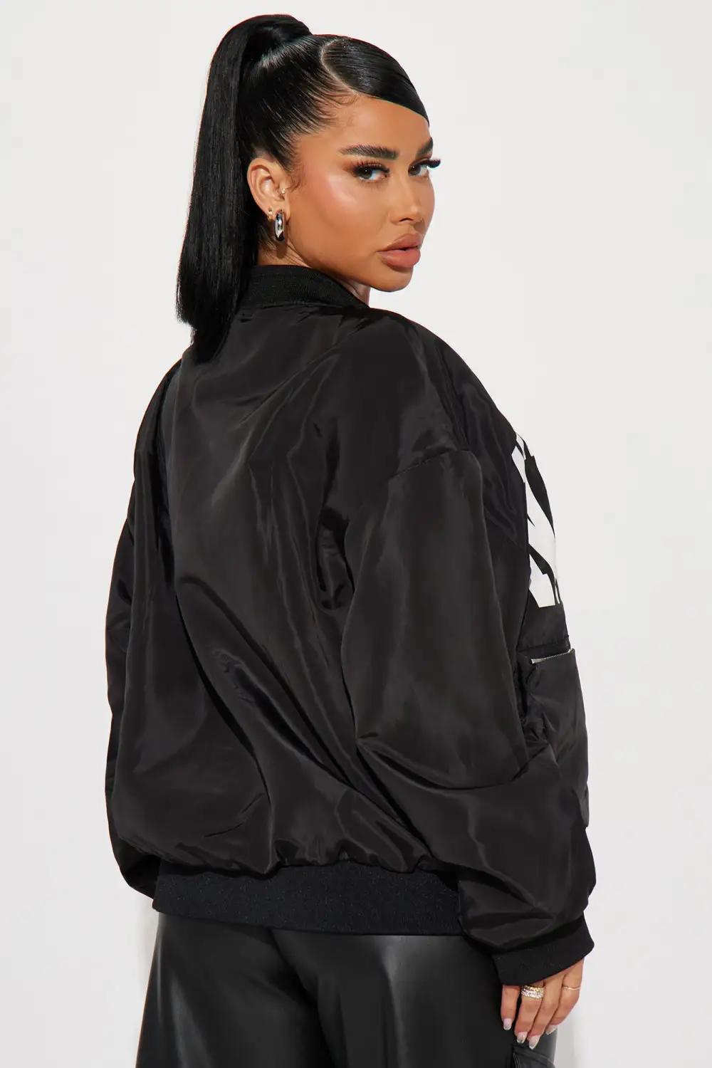 East Coast Vibes Bomber Jacket - Black
