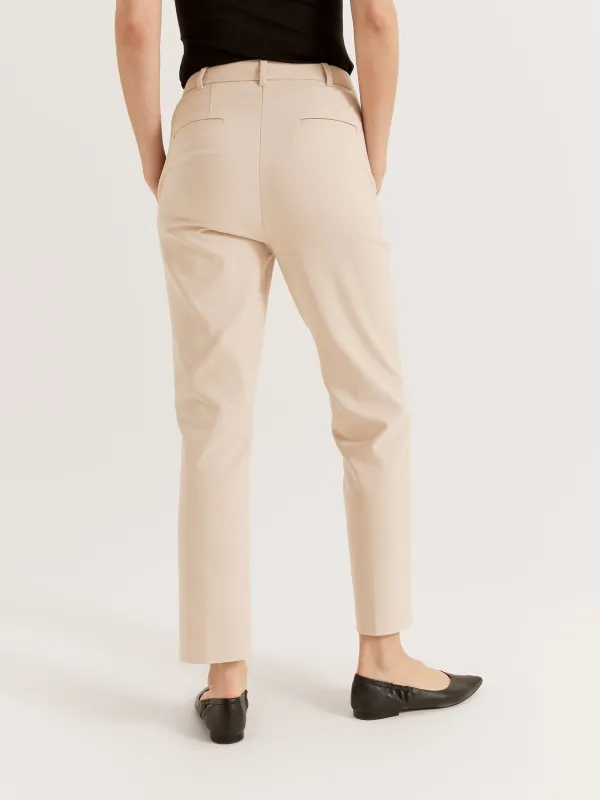 Khaki Tapered Leg Pants