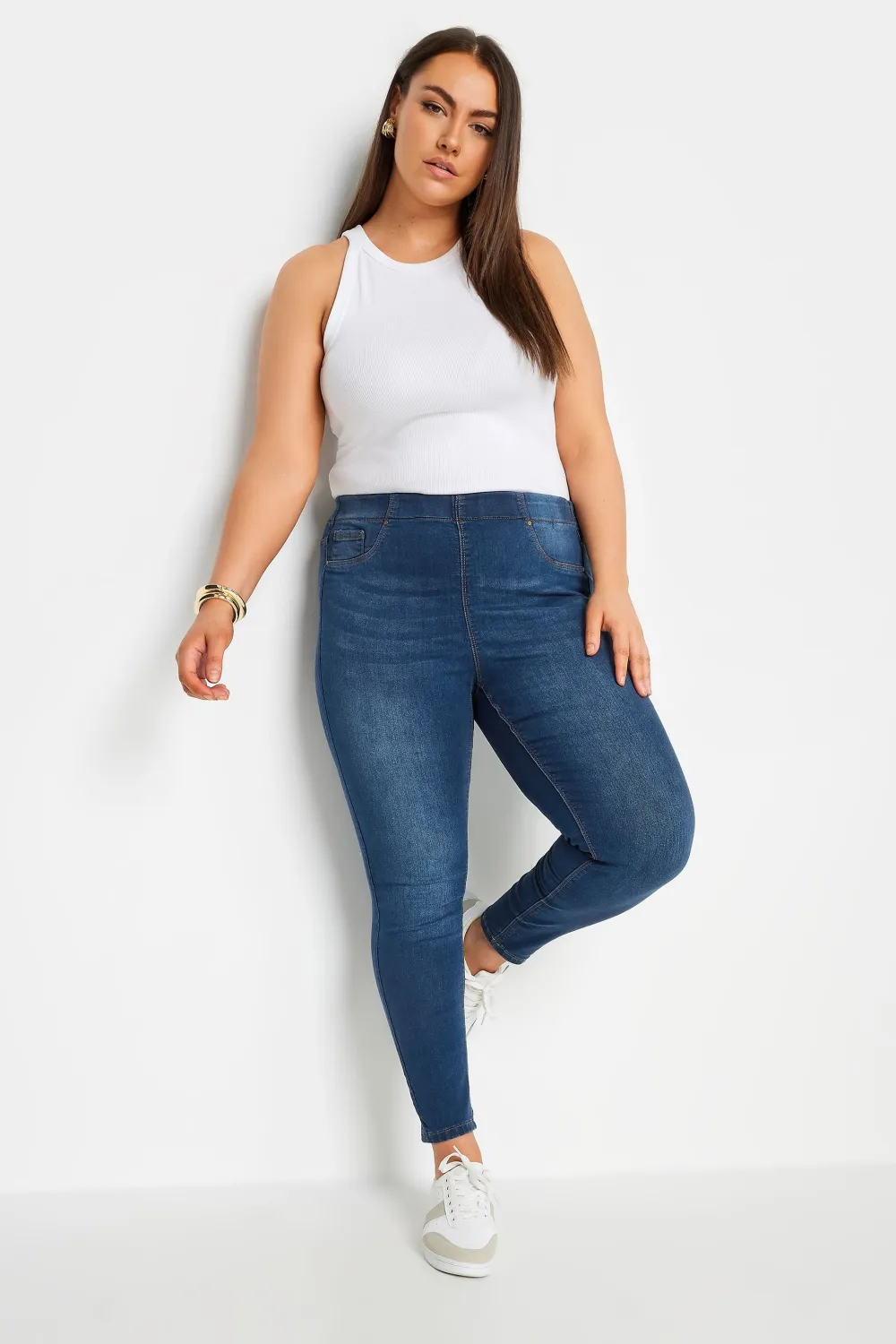 YOURS FOR GOOD Curve Black Pull On Stretch JENNY Jeggings