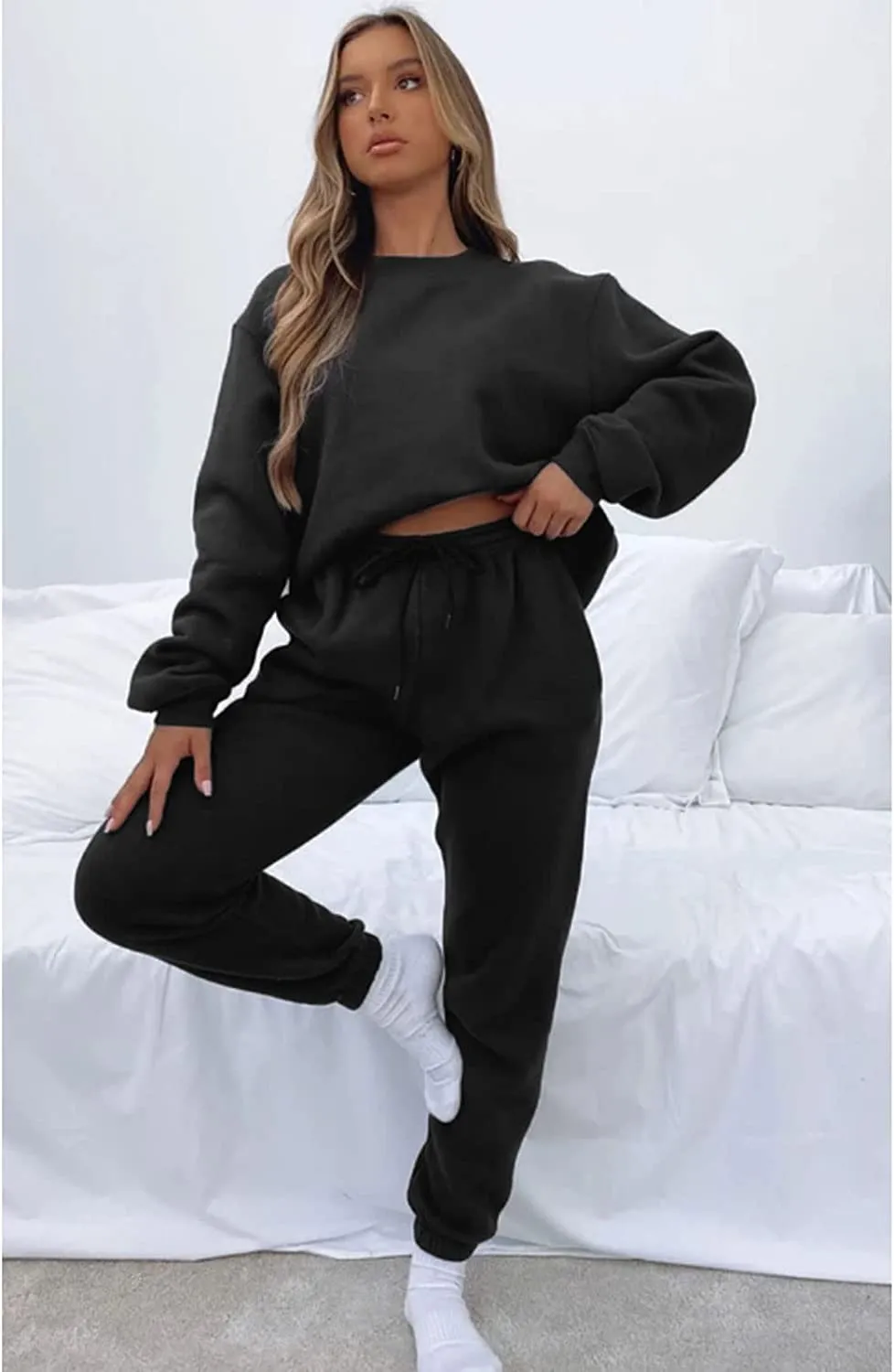 Sweatsuits for Women Set 2 Piece Jogging Suit Long Sleeve Pullover Sweatshirts Sweatpants Tracksuit Casual Outfits