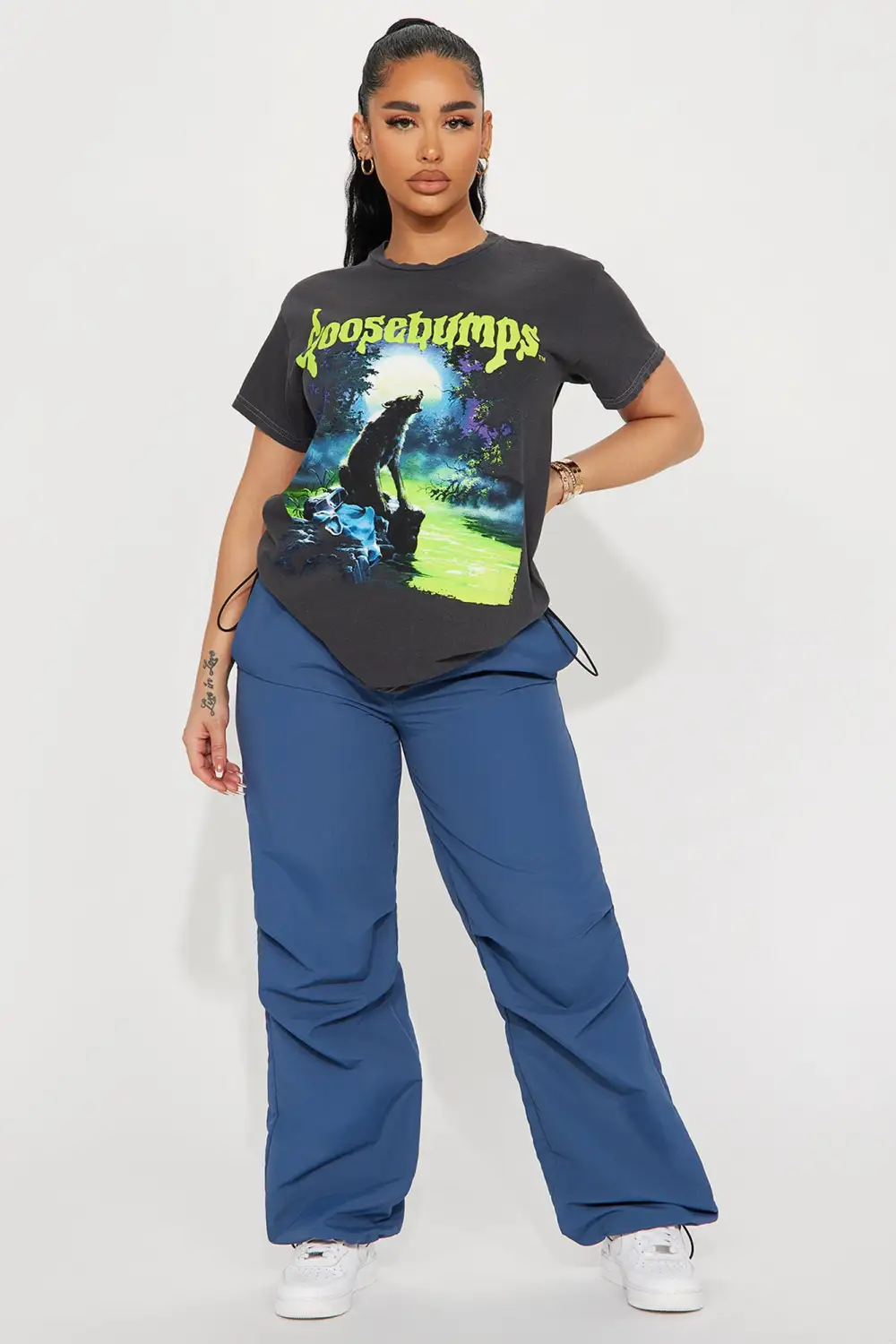 Goosebumps Washed Graphic Tee - Black Wash